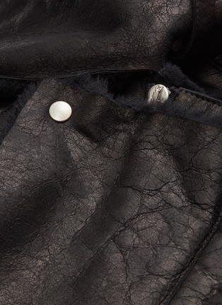  - BEN TAVERNITI UNRAVEL PROJECT  - Asymmetric drape shearling jacket