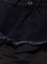 Detail View - Click To Enlarge - BEN TAVERNITI UNRAVEL PROJECT  - Denim waist panel layered silk skirt