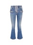 Main View - Click To Enlarge - BEN TAVERNITI UNRAVEL PROJECT  - Lace-up cropped flared jeans