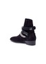 Detail View - Click To Enlarge - AMIRI - Bandana buckle strap suede boots