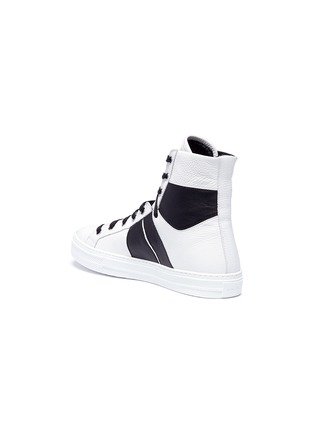 Detail View - Click To Enlarge - AMIRI - 'Sunset' colourblock leather high top sneakers