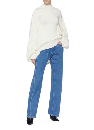 Figure View - Click To Enlarge - Y/PROJECT - Panelled wide leg jeans