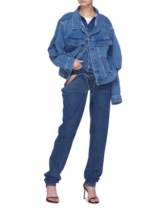 Figure View - Click To Enlarge - Y/PROJECT - Layered denim jacket