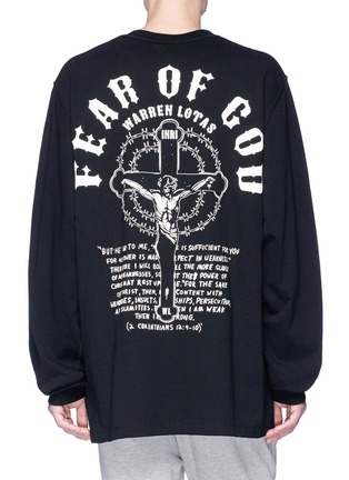 Back View - Click To Enlarge - FEAR OF GOD - x Warren Lotas logo graphic print long sleeve T-shirt