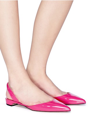 Figure View - Click To Enlarge - PAUL ANDREW - 'Rhea' patent leather slingback flats