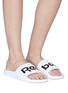 Figure View - Click To Enlarge - REEBOK - 'Classic' logo embossed slide sandals