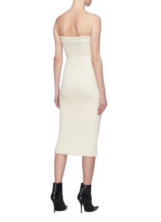 Back View - Click To Enlarge - ZAID AFFAS - Jacquard knit strapless dress
