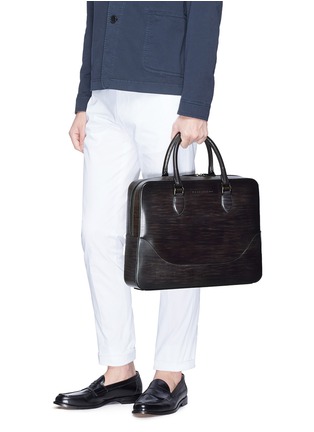 Figure View - Click To Enlarge - MAGNANNI - 'Business' calfskin leather briefcase