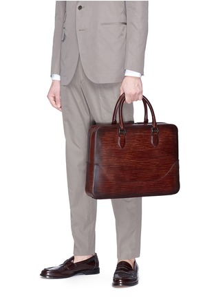 Figure View - Click To Enlarge - MAGNANNI - 'Business' calfskin leather briefcase