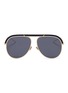 Main View - Click To Enlarge - DIOR - 'Dior Desertic' acetate brow bar metal aviator sunglasses