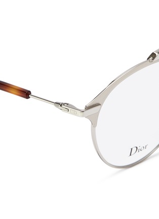 Detail View - Click To Enlarge - DIOR - 'Dior So Real' metal panto optical glasses