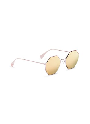 Figure View - Click To Enlarge - FENDI - 'Eyeline' metal octagonal mirror sunglasses