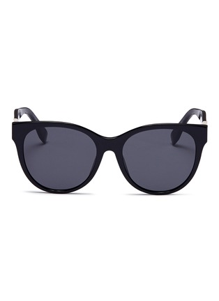 Main View - Click To Enlarge - FENDI - Acetate rounded D-frame sunglasses
