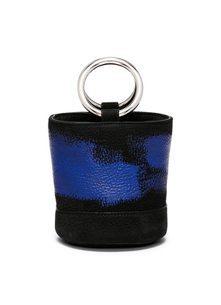 Main View - Click To Enlarge - SIMON MILLER - 'Bonsai 15cm' paint stroke leather bucket bag