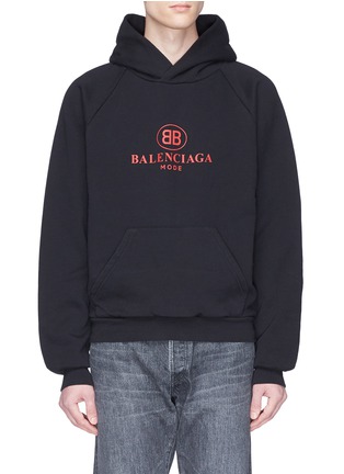 Main View - Click To Enlarge - BALENCIAGA - Logo print hoodie