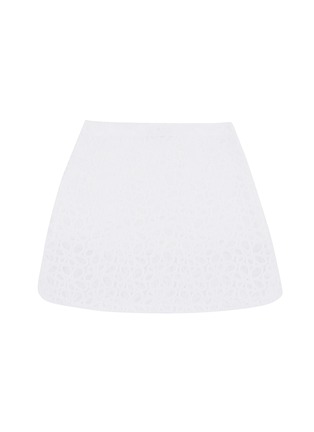Main View - Click To Enlarge - ALAÏA - Floral embroided mesh skirt