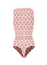 Figure View - Click To Enlarge - ALAÏA - Polka dot orchid jacquard knit bodysuit