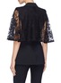 Back View - Click To Enlarge - ALEXANDER MCQUEEN - Chantilly lace cape sleeve blazer