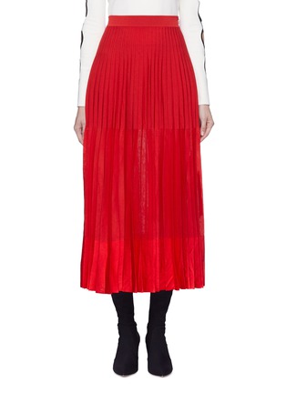 Main View - Click To Enlarge - ALEXANDER MCQUEEN - Pleated panelled skirt