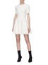 Figure View - Click To Enlarge - ALEXANDER MCQUEEN - Wavy jacquard knit flared skirt