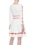 Back View - Click To Enlarge - ALEXANDER MCQUEEN - Wavy cutout contrast border dress
