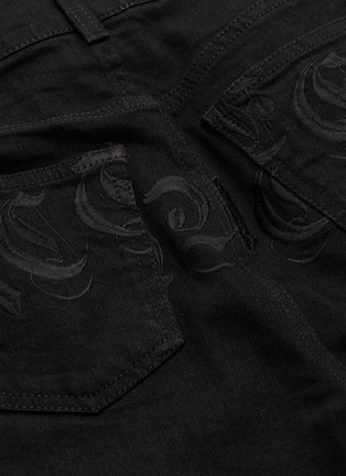  - ALEXANDER MCQUEEN - Logo embroidered stripe outseam jeans