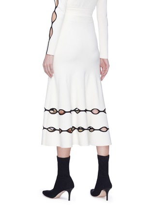 Back View - Click To Enlarge - ALEXANDER MCQUEEN - Wavy cutout skirt