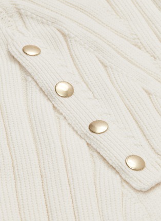  - ALEXANDER MCQUEEN - Contrast cuff button outseam rib knit turtleneck sweater