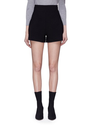 Main View - Click To Enlarge - ALEXANDER MCQUEEN - Jacquard knit shorts