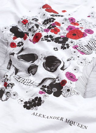  - ALEXANDER MCQUEEN - Skull floral print T-shirt