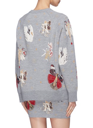 Back View - Click To Enlarge - ALEXANDER MCQUEEN - 'Gothic Fairytale' fairy intarsia sweater