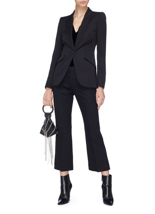 Figure View - Click To Enlarge - ALEXANDER MCQUEEN - Flared wool-blend suiting pants