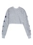 Figure View - Click To Enlarge - 10507 - Star patch sleeve unisex cropped raglan sweatshirt