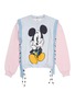Main View - Click To Enlarge - 10507 - Lace-up outseam graphic print unisex patchwork sweatshirt