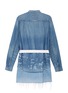 Figure View - Click To Enlarge - 10507 - Belted panelled distressed unisex denim shirt jacket