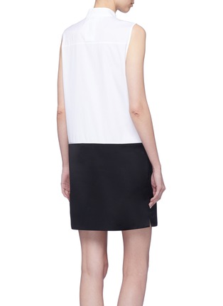 Back View - Click To Enlarge - VICTORIA, VICTORIA BECKHAM - Pleated shirt panel dress