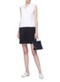 Figure View - Click To Enlarge - VICTORIA, VICTORIA BECKHAM - Pleated shirt panel dress