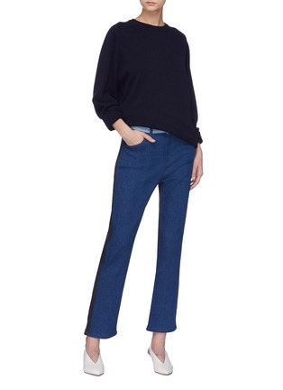 Figure View - Click To Enlarge - VICTORIA, VICTORIA BECKHAM - 'Cali' colourblock jeans