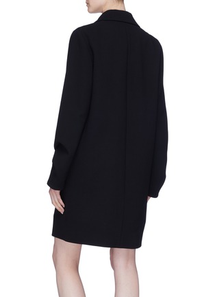 Back View - Click To Enlarge - VICTORIA, VICTORIA BECKHAM - Gathered sleeve wool coat