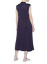 Back View - Click To Enlarge - VICTORIA, VICTORIA BECKHAM - Mock neck pleated dress