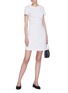 Figure View - Click To Enlarge - VICTORIA, VICTORIA BECKHAM - Gathered front T-shirt dress