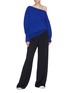 Figure View - Click To Enlarge - VICTORIA, VICTORIA BECKHAM - Wool ottoman knit one-shoulder sweater