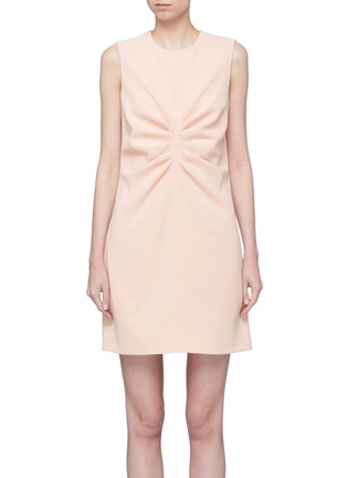 Main View - Click To Enlarge - VICTORIA, VICTORIA BECKHAM - Pleated front shift dress