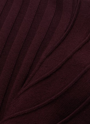  - VICTORIA, VICTORIA BECKHAM - Flared ruffle sleeve wool rib knit sweater