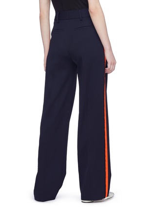 Back View - Click To Enlarge - VICTORIA, VICTORIA BECKHAM - Stripe outseam wool pants