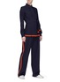 Figure View - Click To Enlarge - VICTORIA, VICTORIA BECKHAM - Stripe outseam wool pants