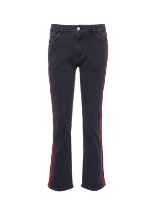 Main View - Click To Enlarge - VICTORIA, VICTORIA BECKHAM - Stripe outseam slim fit boyfriend jeans