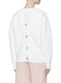 Back View - Click To Enlarge - VICTORIA, VICTORIA BECKHAM - Convertible button back rib knit sweater