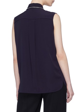 Back View - Click To Enlarge - VICTORIA, VICTORIA BECKHAM - Stud collar sleeveless shirt