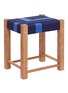 Main View - Click To Enlarge - JO ELBOURNE - Small handwoven stool – Dark Blue/Light Blue